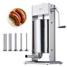 Vertical Sausage Stuffer Food Processor - 7L, 10L, 15L Capacity with 5 Filling Nozzles - Essential Kitchen Accessory for Homemade Hot Dogs