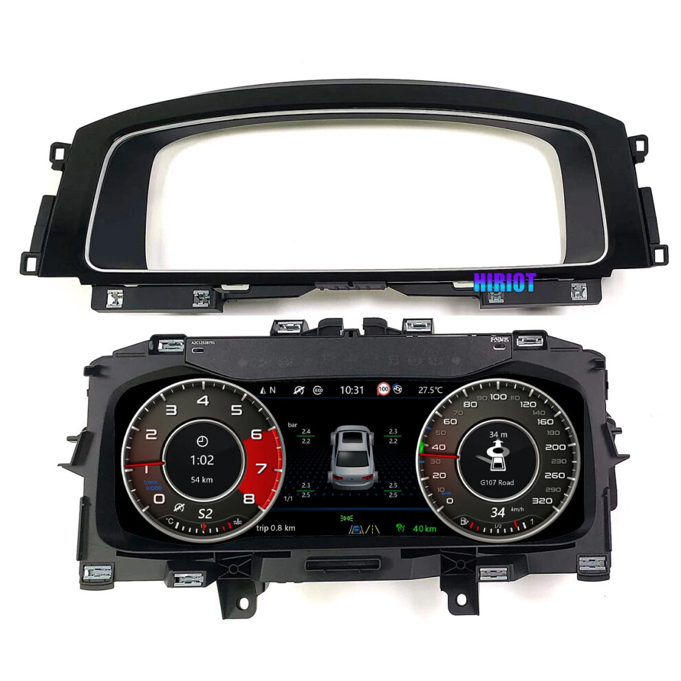 12.3'' Digital Virtual Cockpit Instrument Cluster For Vw Golf 6/7, Passat Cc B7/B8, T6, Tiguan, Scirocco, Jetta - Lcd Speedometer 7445040376341
