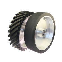 Precision 75mm Belt Grinder Rubber Contact Wheel - Dynamically Balanced for Optimal Performance