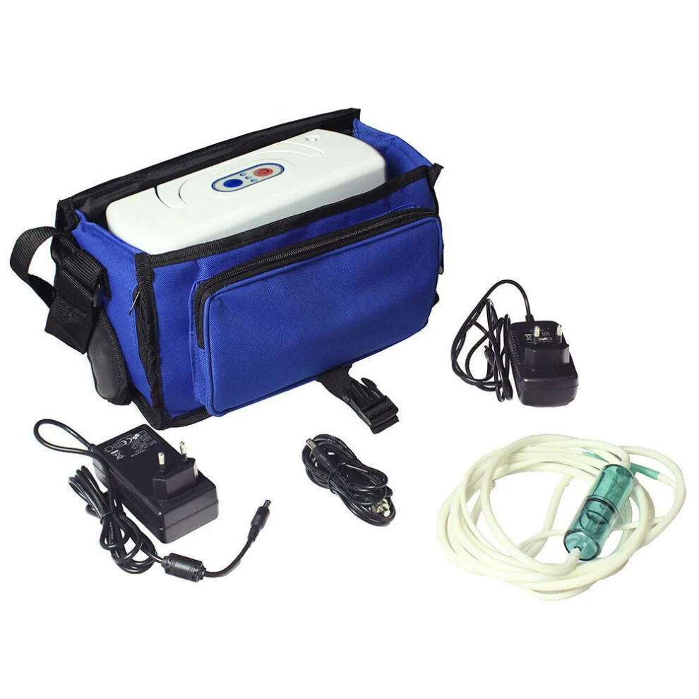 Compact Portable Oxygen Concentrator With 3 Batteries Â Continuous 24-Hour Oxygen Supply For Car And Home Use 744759489074