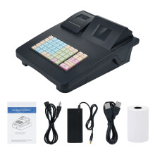 Dual Screen Electronic Cash Register with 48 Keys and 58mm Thermal Printer - RS232 & USB Compatible, Large Capacity & Simple Programming
