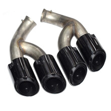 Porsche Cayenne 958 (2015-2017) GTS Black Stainless Steel Exhaust Tailpipe Upgrade