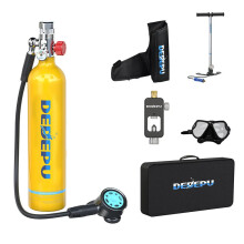 Compact Scuba Diving & Snorkeling Kit: Portable Oxygen Tank with 15-25 Minute Capacity and Mask Combo
