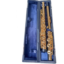 Professional 17-Hole Cupronickel Flute with 18K Gold Plating, Made in Japan - Includes Case