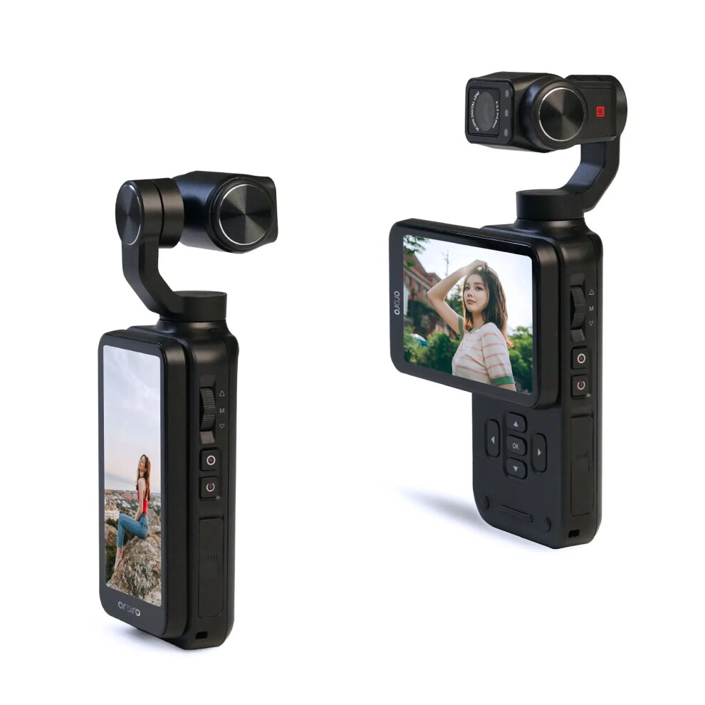 Ordro M5 4K Action Camera With 3-Axis Gimbal Stabilization, Ir Night Vision, And Handheld Pocket Design For Vlogging 744110851434