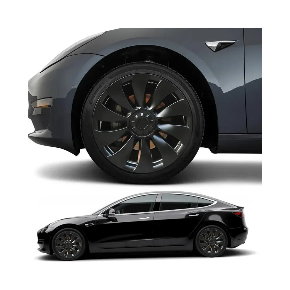 Tesla Model 3 19-Inch Performance Hubcap Set (2017-2023) - Full Rim Cover Accessories (4-Pack) 313103418413