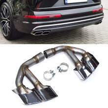 Audi Q7 (2015-2019) SQ7 Design Quad Square 304 Stainless Steel Exhaust Tip System