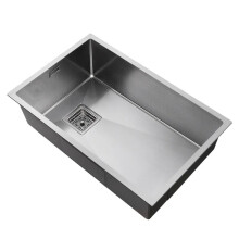 304 Stainless Steel Large Single Slot Kitchen Sink with Embossed Design – I for Under-Counter Vegetable Washing