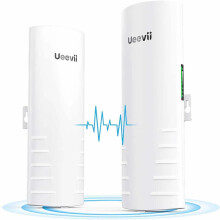 UEEVII CPE830 5.8GHz 1000Mbps Long-Range WiFi Repeater & Extender - Outdoor Wireless Bridge & Access Point with 3KM Range, PoE Support