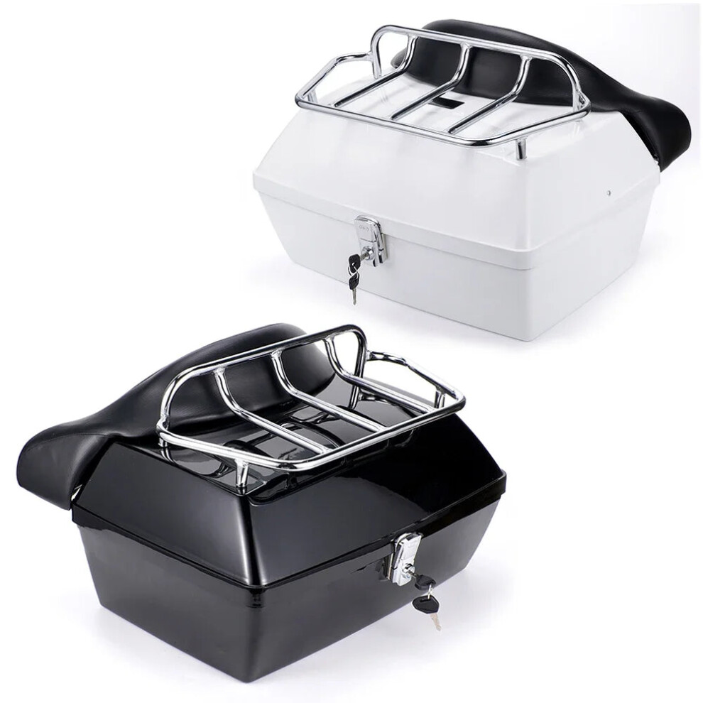 Universal 48L Motorcycle Rear Trunk Toolbox With Backrest Pad - I Scooter & Motorcycle Accessory 7445001741744