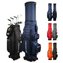 PGM Four-Wheel Telescopic Golf Bag with Brake - Unisex Flat Push Design, Model QB062