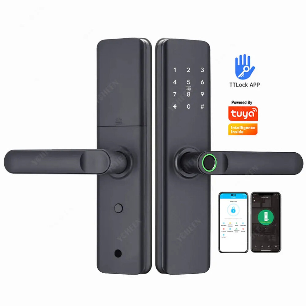 Smart Electronic Door Lock With Fingerprint, Nfc Key Card, Wifi, And Tuya App Integration - Ttlock Ble 5050 Mortise 313050256236