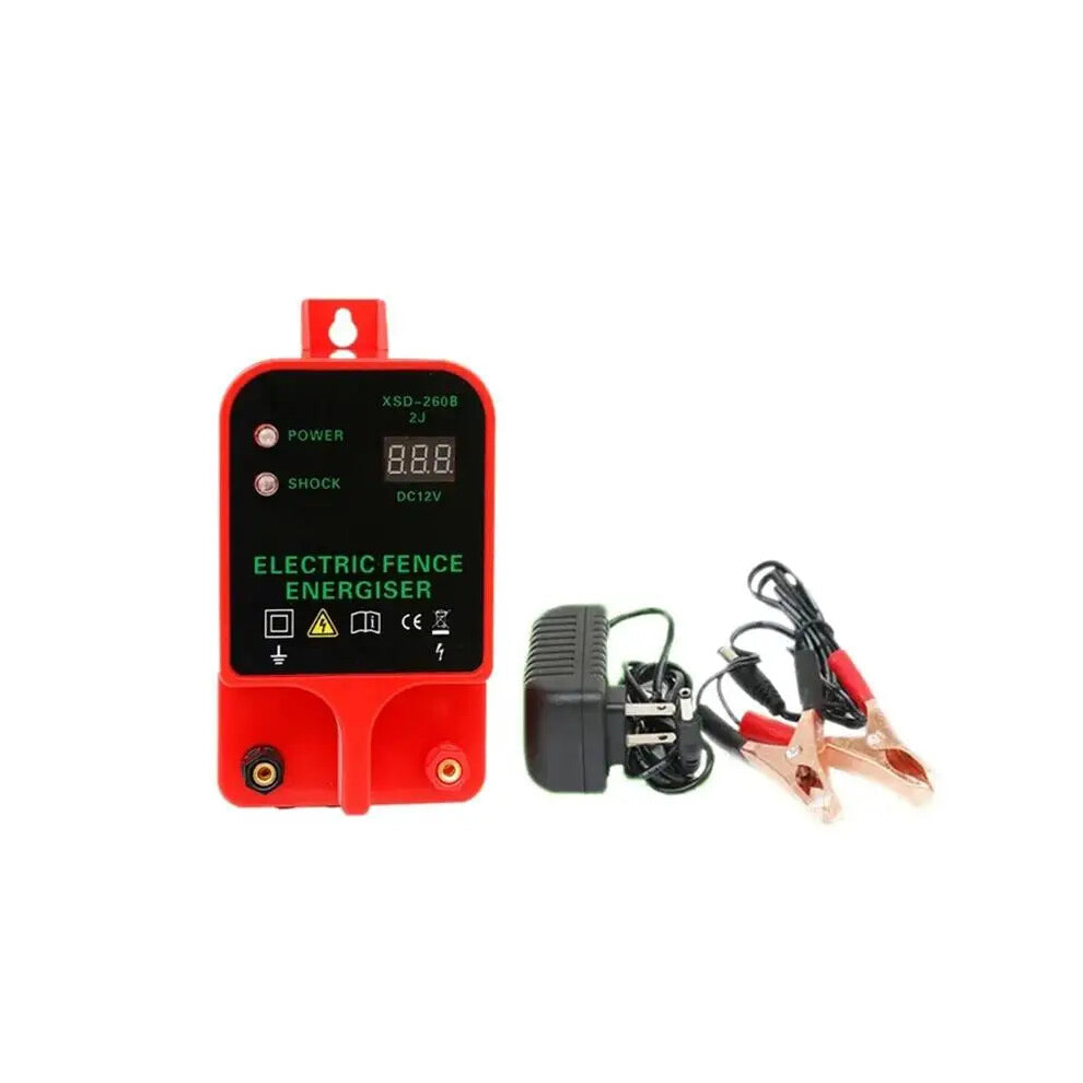 Portable Solar-Powered Electric Fence Energizer For Poultry & Garden With 10Km Range 705353898310