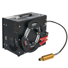 Tuxing TXES062 300BAR PCP Auto-Stop Air Compressor - 4500PSI High-Pressure Portable Compressor with Built-In Power Adapter for Diving