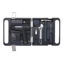 o50 12V Electric Drill & Comprehensive Home Repair Tool Set with Needle Nose Pliers & Hammer