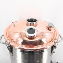 Premium Copper Distiller Lid - 320mm Diameter with Clamp Port for Home Brewing and Wine Making Kits