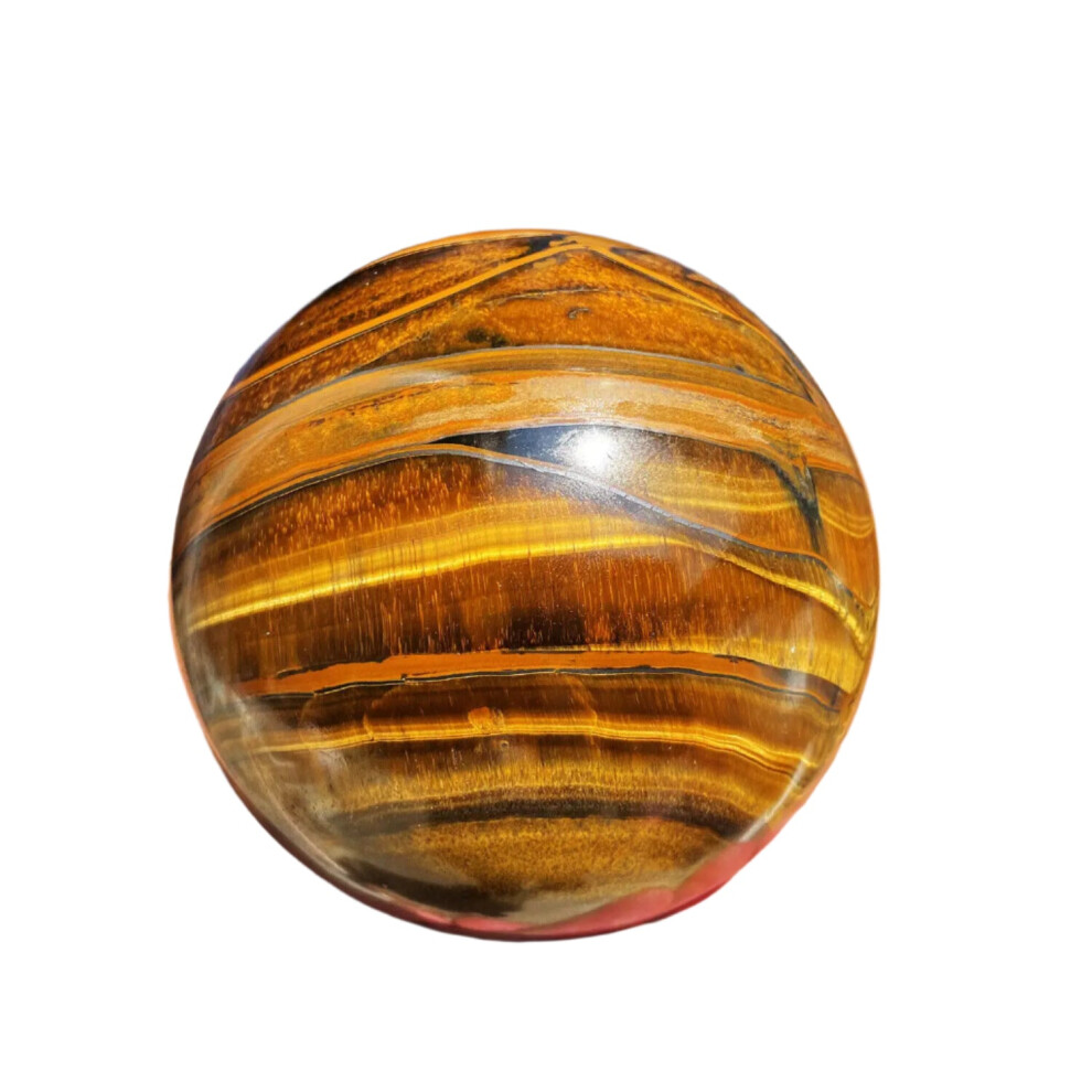Yellow Tiger Eye Symbiotic Gemstone Sphere - Healing Crystal Ball For Home Decor