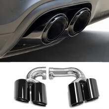 Porsche Cayenne 9Y0 SUV Quad Exhaust Tips - 3.0L Hybrid/Petrol 2018+ Muffler Tailpipe Nozzle