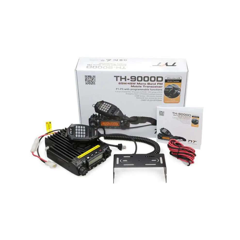 Tyt Th-9000D Dual Band Car Radio Transceiver - Vhf/Uhf, 200 Channels, 60W Power, Selectable Walkie Talkie 744110355703