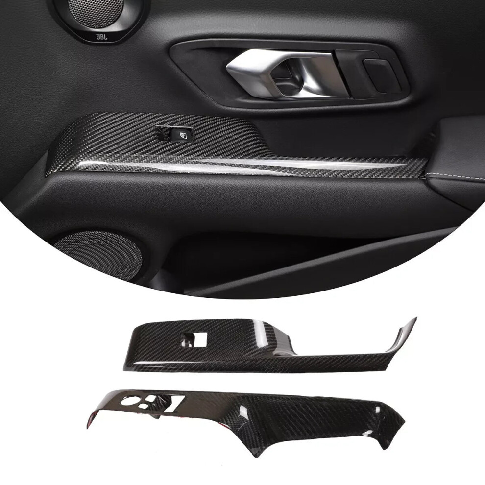 Carbon Fiber Door Window Switch Trim For Toyota Supra A90 (2019-2021) 7445046386399