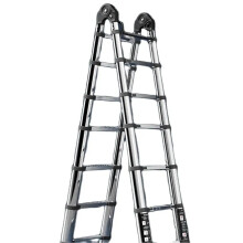 Versatile Stainless Steel Telescopic Ladder - Multifunctional Folding Step Ladder for Home Use