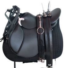 Premium British Double Belly Saddle for Large Ponies - I for Racecourse Equestrian Events