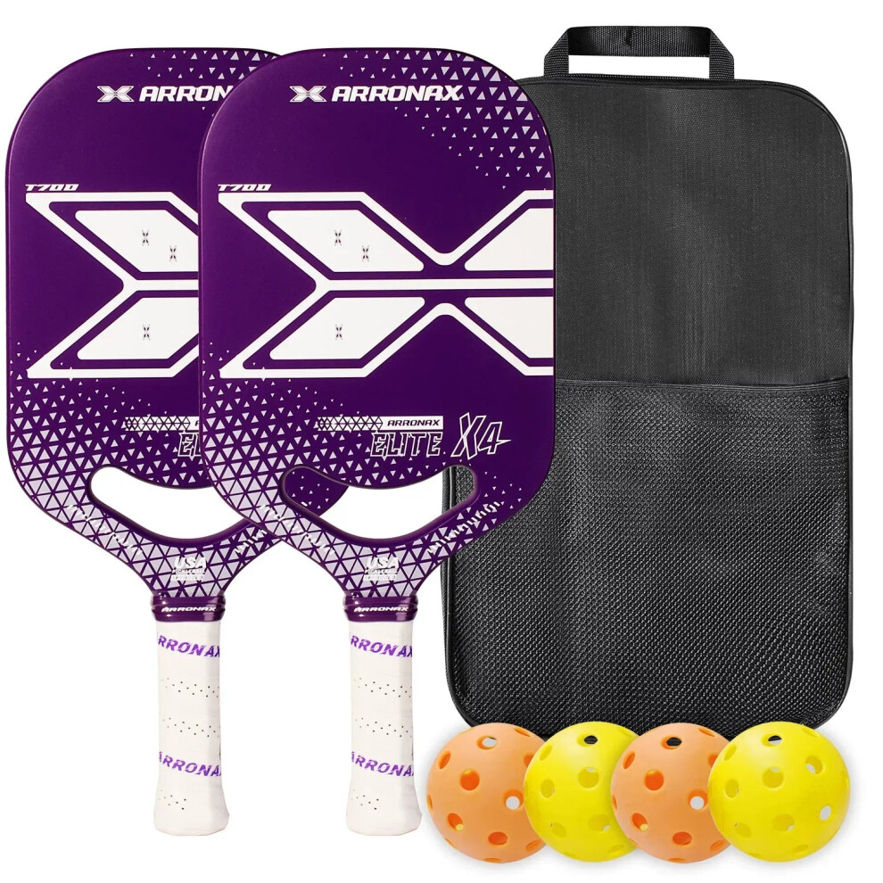 Arronax T700 Carbon Fiber Pickleball Paddle - 20Mm High Grit Spin Surface, Elongated Handle, Thermoformed Design 313056341318