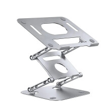 3-Layer Aluminum Alloy Laptop Stand: Portable, Foldable, and Heat-Dissipating Office Solution