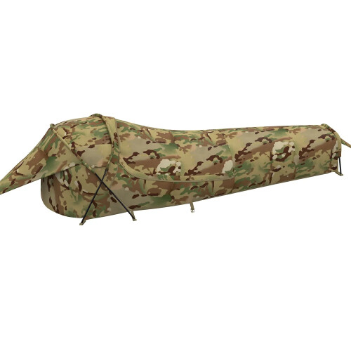 Stealth Compact Multicam Bivy Tent with Mosquito Net for Modular Sleeping Bag