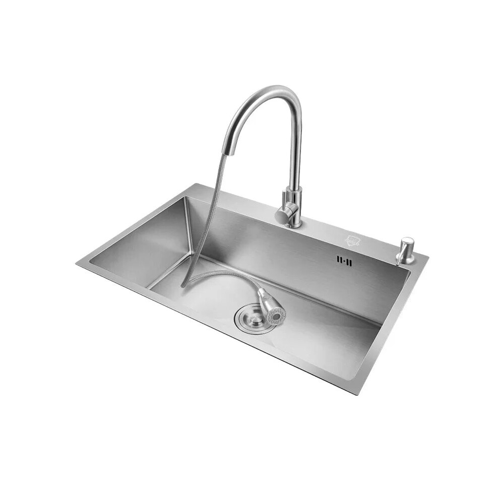 Handmade Stainless Steel Single Bowl Kitchen Sink - 6 Sizes, Topmount & Undermount Options 705353359217