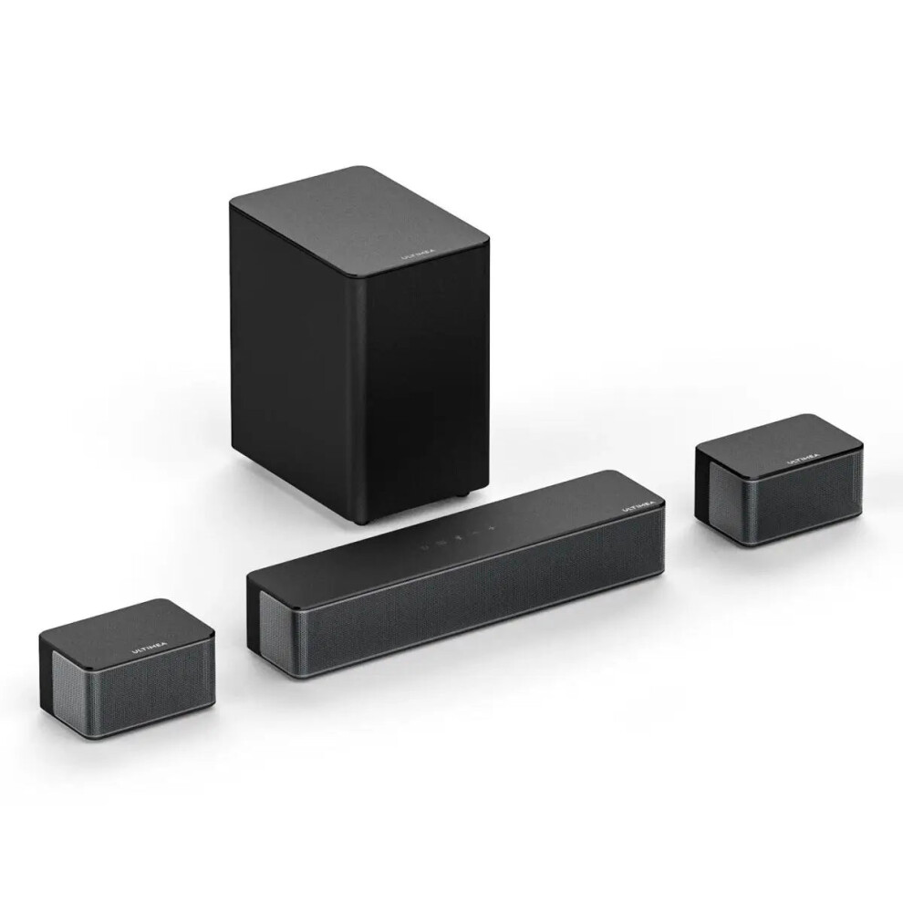 Ultimea Poseidon D50 5.1 Virtual Surround Soundbar System With Subwoofer & Rear Speakers For Immersive 3D Audio 313035948989