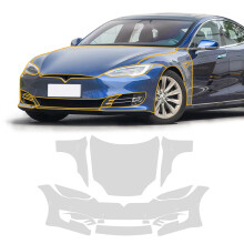 Tesla Model 3/Y/X/S (2016-2024) TPU Scratch-Resistant Front Paint Protection Film Kit - Clear Bra PPF Decal