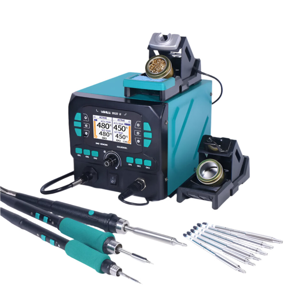 Yihua 992D Ii Precision Heat Gun & Soldering Iron Station For Electronics Repair & Pcb Work 7445045042012