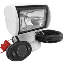 High-Power 12V 100W Remote Control Spotlight - 2500lm, 3200K for Boats, Trucks & Marine Use