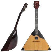 Authentic Russian Balalaika with Backpack - Triangular String Instrument for Traditional Music Enthusiasts