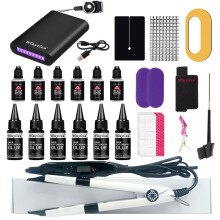 Ultimate Hair Extension Kit with UV Glue & Professional Tools for Salon and Home Use