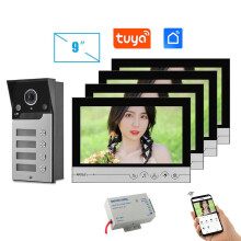 Smart WiFi 9 Video Door Phone Intercom System with IR Doorbell & Waterproof Camera for Apartments & Family Homes