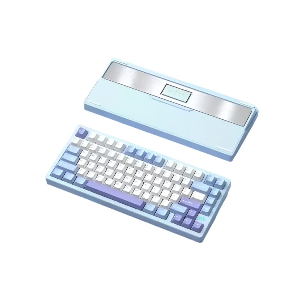 Pmo Wave75 Custom Mechanical Keyboard - 8000Mah Hot-Swap Hifi Switch, Cnc Aluminum, Bt 2.4G Wireless, Qmk/Via Compatible For Laptop & Pc 7445051883890