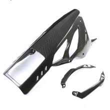 BMW S1000RR 2023-2024 Carbon Fiber Belly Pan & Exhaust Cover Fairing Kit - Premium Motorcycle Modification Parts