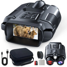 Ultra HD 4K Night Vision Binoculars with 3-Inch Screen & 8x Digital Zoom - Tactical Light & 5000mAh Rechargeable Infrared Goggles