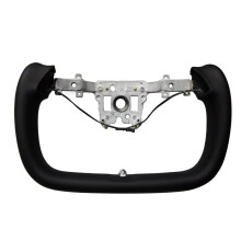 Vastz Heated Yoke Steering Wheel for Tesla Model 3 2024 Highland - Customizable Black & White Car Accessory