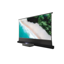 150-Inch Motorized ALR Floor Rising Projector Screen for 4K Ultra Short Throw Laser Projectors, 16:9 Ratio