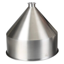 Customizable Stainless Steel Hopper for Brewing & Dosing - 2L to 80L Capacity with Hygienic Tri-Clamp Ferrule