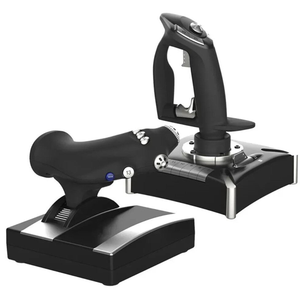 Dual-Handed Usb Flight Control Joystick With Vibration For Realistic Simulator Experience 726084266155