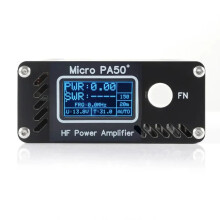 Micro PA50 Plus: 50W Intelligent Shortwave HF Power Amplifier with 1.3-Inch OLED Screen, SWR Meter, and LPF Filter
