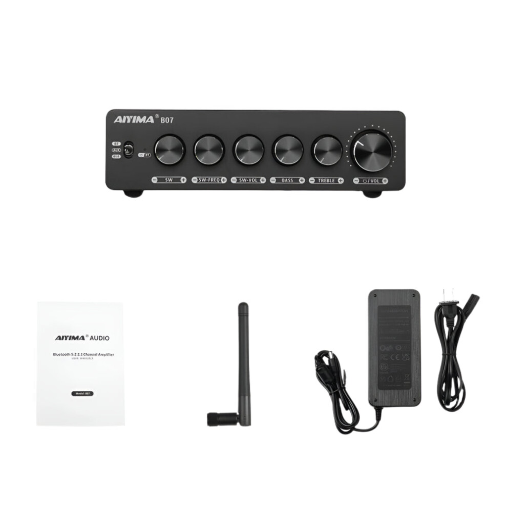 Aiyima B07 Tpa3255 Bluetooth Audio Amplifier - 2.1 Channel, 300Wx2 + 300W For Speaker & Subwoofer 313104433477