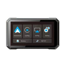 7-Inch Waterproof Motorcycle GPS Navigator with External Touch Screen, CarPlay & Android Auto Compatibility