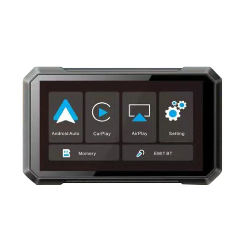 7-Inch Waterproof Motorcycle GPS Navigator with External Touch Screen, CarPlay & Android Auto Compatibility