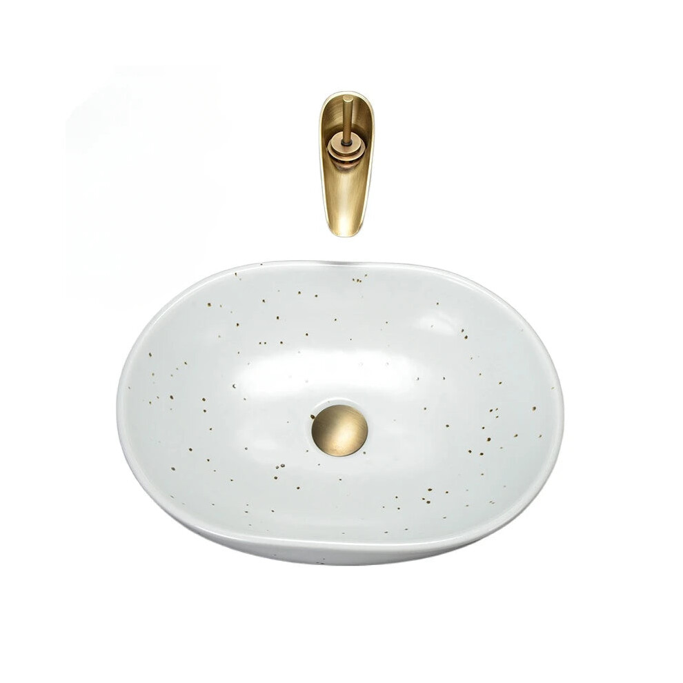 Nordic Minimalist Oval Ceramic Washbasin - Creative Art Basin For Modern Bathrooms 705353073045