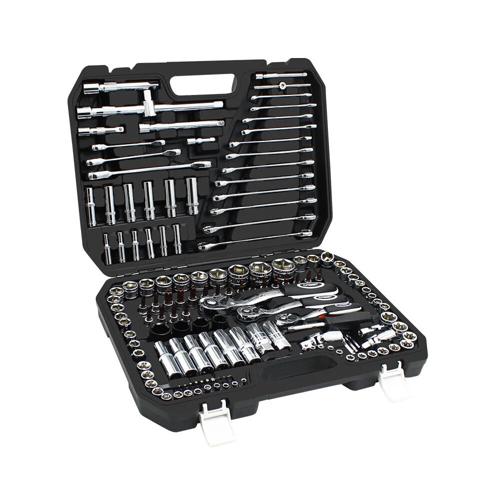 72-Tooth Universal Ratchet Wrench & Socket Set For Auto Repair 313037843893